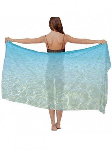 Cover-Ups Women Fahion Swimsuit Bikini Cover Up Sarong- Party Wedding Shawl Wrap - Hawaii Ocean - C519C6MZTOO $45.76